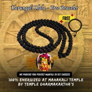 Original Karungali Malai (Free Bracelet) - 10mm Bead- 108 Count Regular