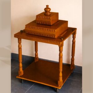 Teak Wood Pooja Mandhir Easy Assembled 18inch * 24inch